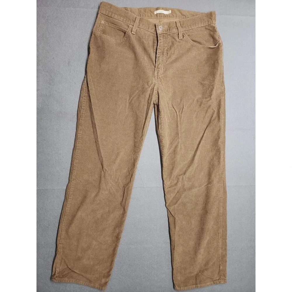 Levis 94 Baggy Corduroy Pants Tan Brown Wide Leg Mens 32x30 Relaxed Fit